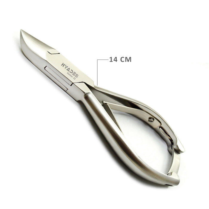 Nail Side Cutter Plain Handle Curved End 14cm