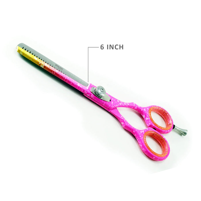 Pink Single Thinning Barber Scissors 6