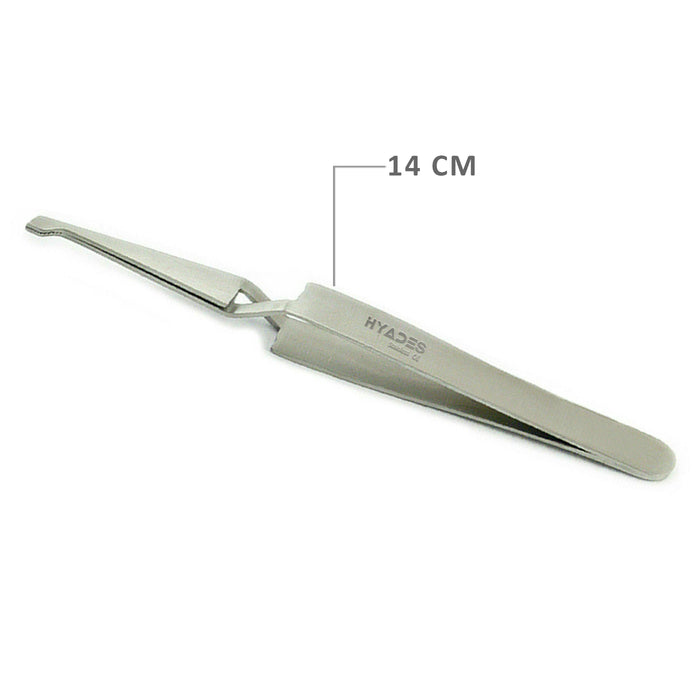 Reverse Move Tweezer Serrated Flat Point 14cm